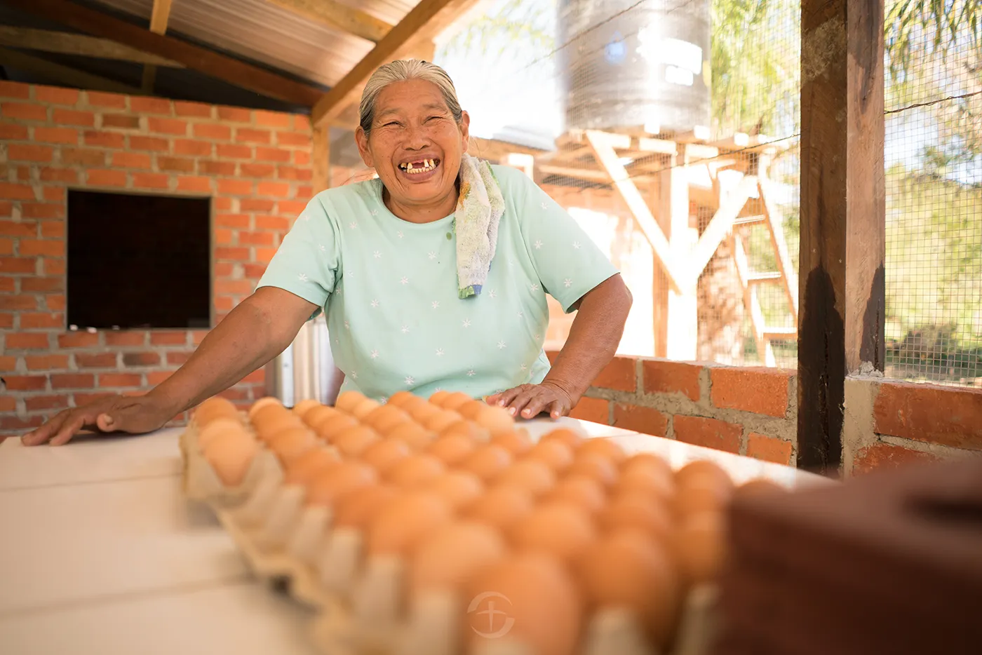 Children and families in a community supported by food projects, agriculture training, and Gospel-centered care.