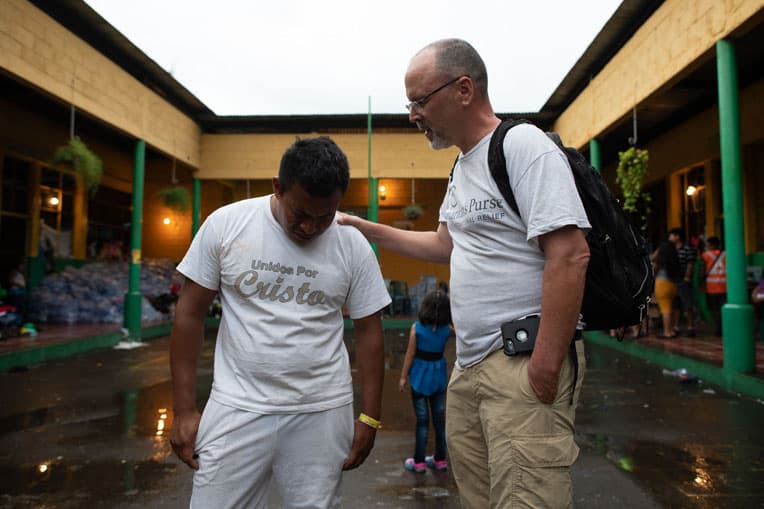 Samaritan's Purse staff are on the ground praying and encouraging families, as well as distributing emergency supplies.