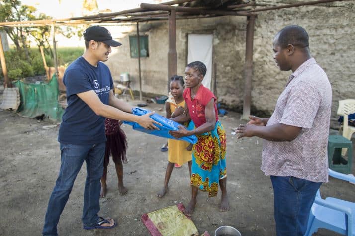 In addition to bringing emergency shelter materials, Samaritan’s Purse is providing water filters, mosquito nets, and medical assistance to survivors.