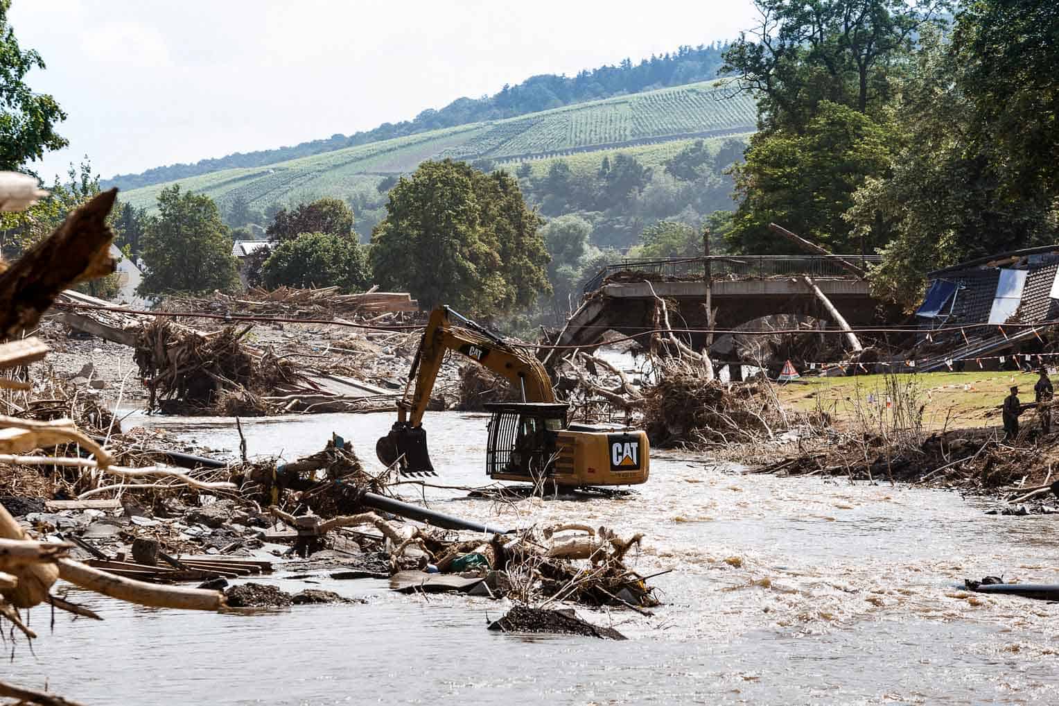 Recovery efforts along the Ahr River are seeking to bring order following historic flooding.