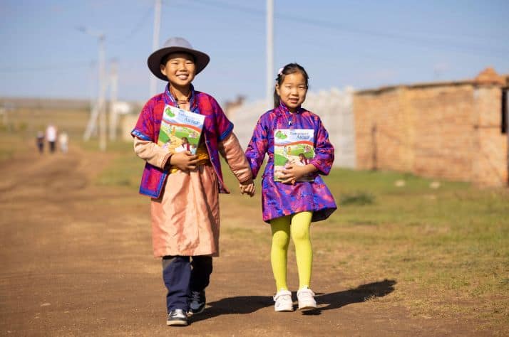 Munkhbold, 11, and his sister Aminaa, 9, both participated in The Greatest Journey discipleship course at Living Stone Church in Nalaikh, Mongolia.