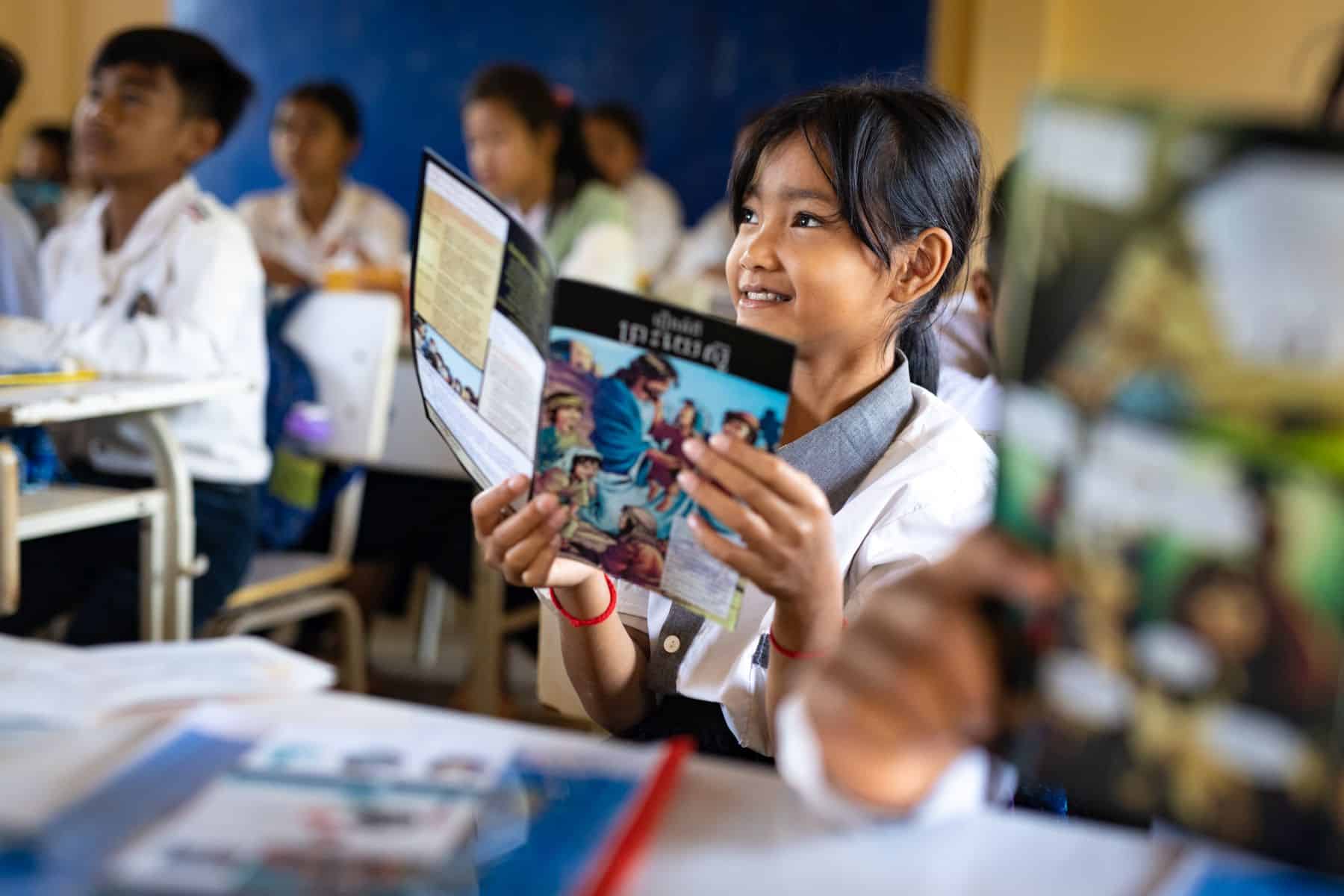 LIFE-GIVING LESSONS: IN ADDITION TO LARGE BIOSAND WATER FILTERS, HYGIENE LESSONS ARE OPENING THE DOOR TO SHARE THE GOSPEL WITH STUDENTS ACROSS CAMBODIA.