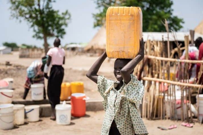 Displaced families in Thaker, South Sudan, are enjoying the life-saving blessing of clean water and renewed hope.