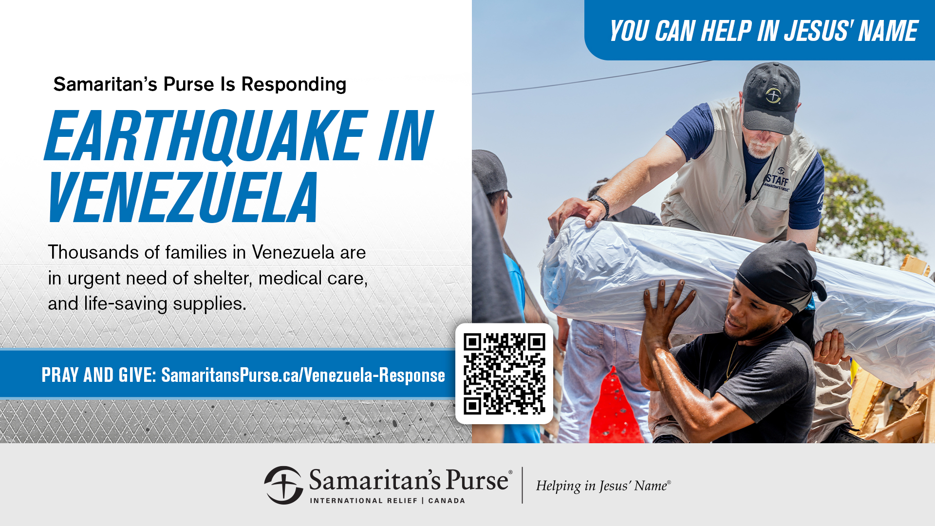 Response slide reading Earthquake in Venezuela