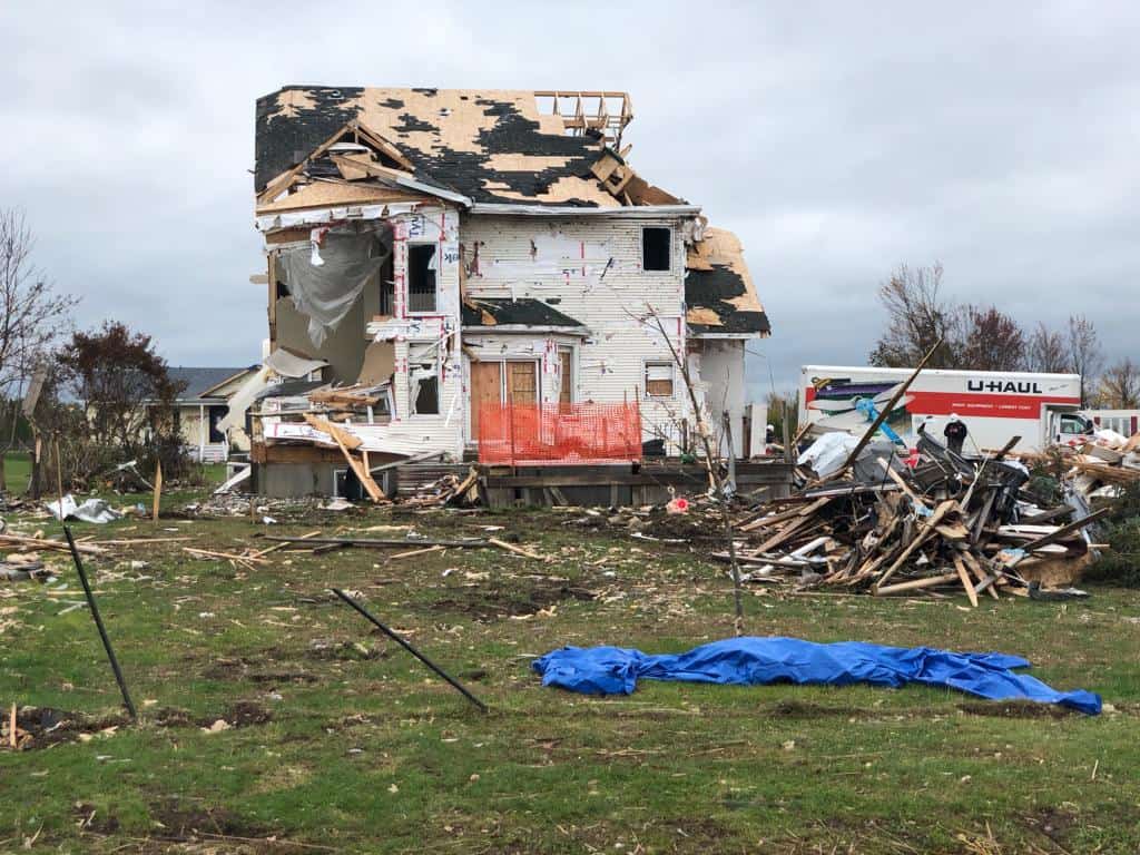 More than 40 homes in the community of Dunrobin alone were flattened or destroyed. 