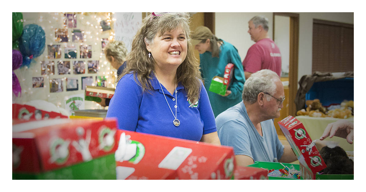 Operation Christmas Child year-round volunteers use their talents and abilities together with other volunteers around the world to bring Good News and great joy to children in need and their families through shoebox gifts.