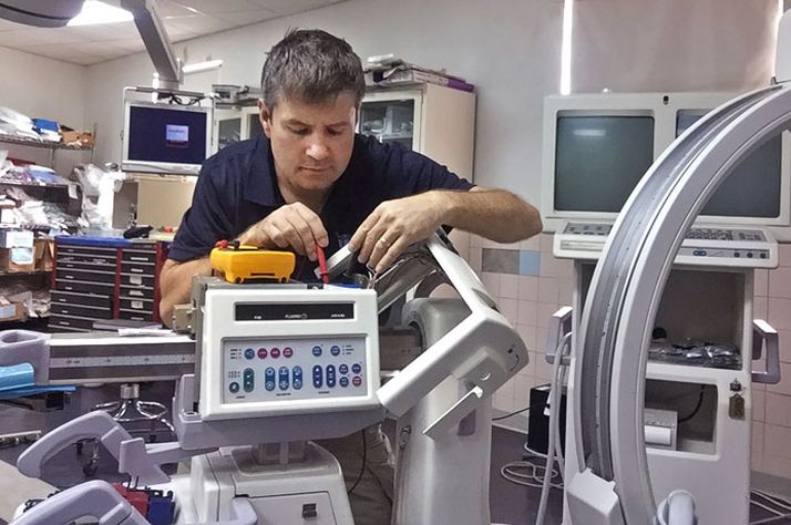 Monte Oitker is one of our technicians who works hard making sure that medical equipment at mission hospitals is up and running.