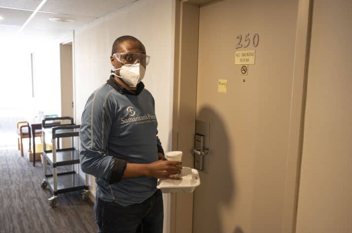 Samaritan’s Purse staffers provided emergency stop-gap support, which included cleaning rooms, transporting food, caring for the needs of residents, and more.