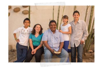 Pastor Hilario and his family in Mexico