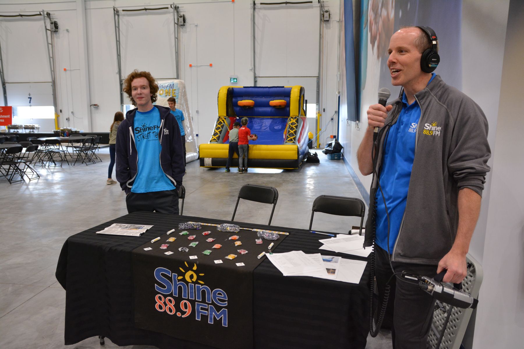 Calgary Christian radio station Shine FM did a three-hour “remote” broadcast at the warehouse on June 8.