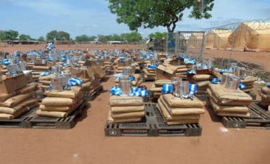 Rows of food packages