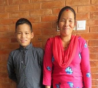 Hari with his mother after recovering from a successful surgery.