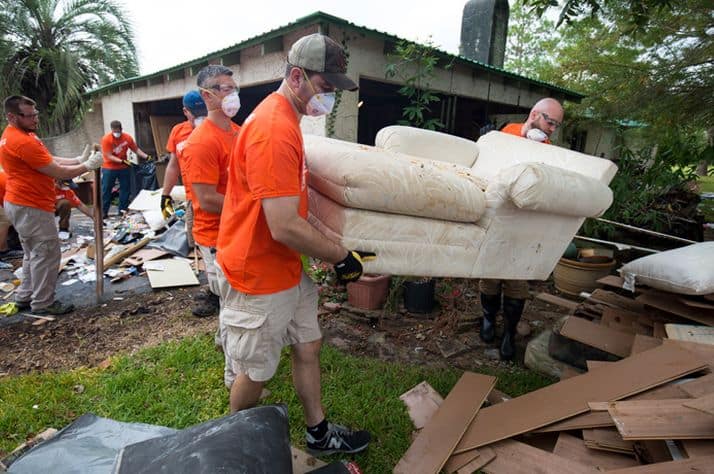 Samaritan's Purse volunteers are busy at work in hard-hit Santa Fe, Texas. More help is needed for Hurricane Harvey cleanup.