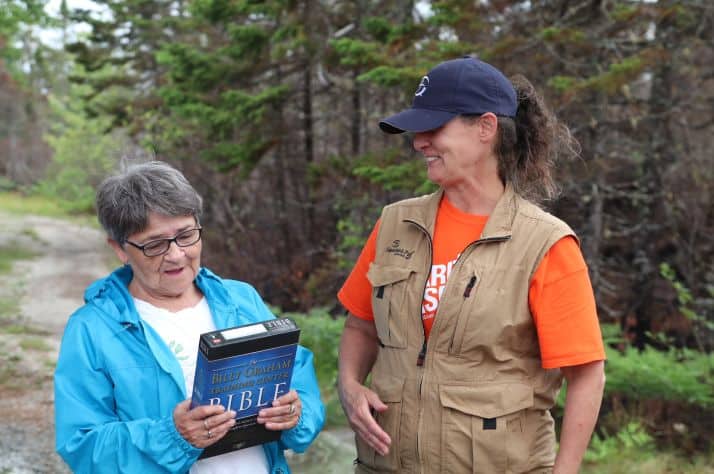 After our volunteers completed the work on each home, they gave Bibles to the homeowners.