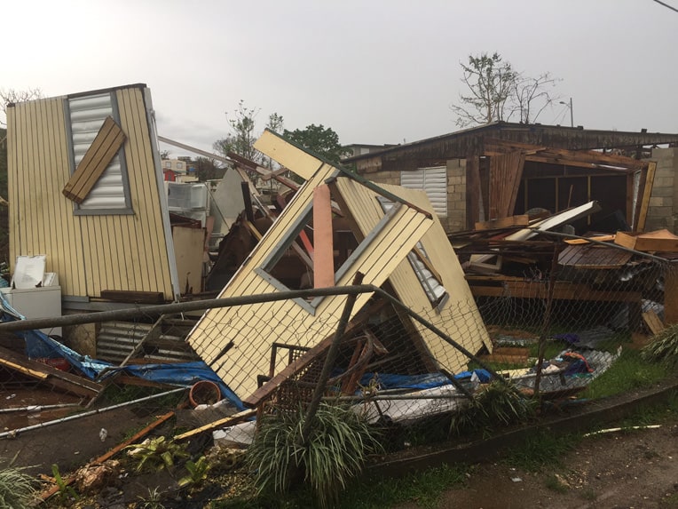 Hurricane Maria destroyed many homes in Morovis.