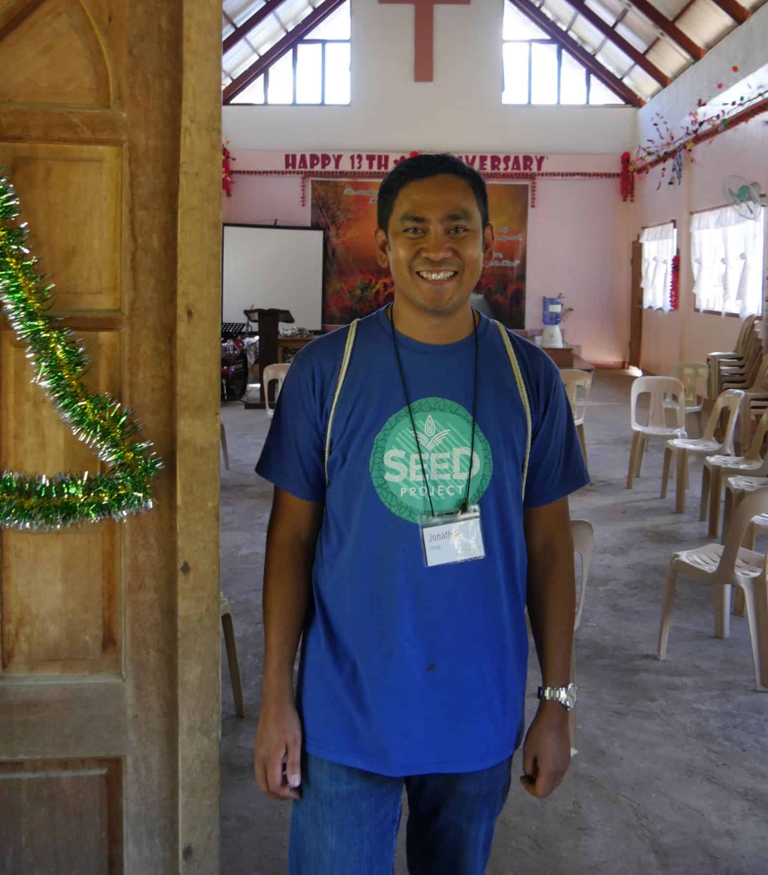 Pastor Jonathon Libag, one of our partners whose church-based agricultural project provides food, training, and spiritual support to dozens of families.