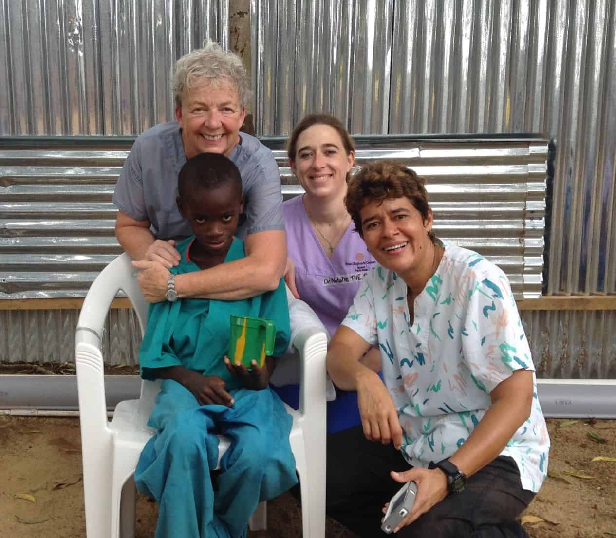 Canadian nurse Dorothy McEachern (back, left) also served with Samaritan's Purse in the Ebola crisis in Liberia in 2014.