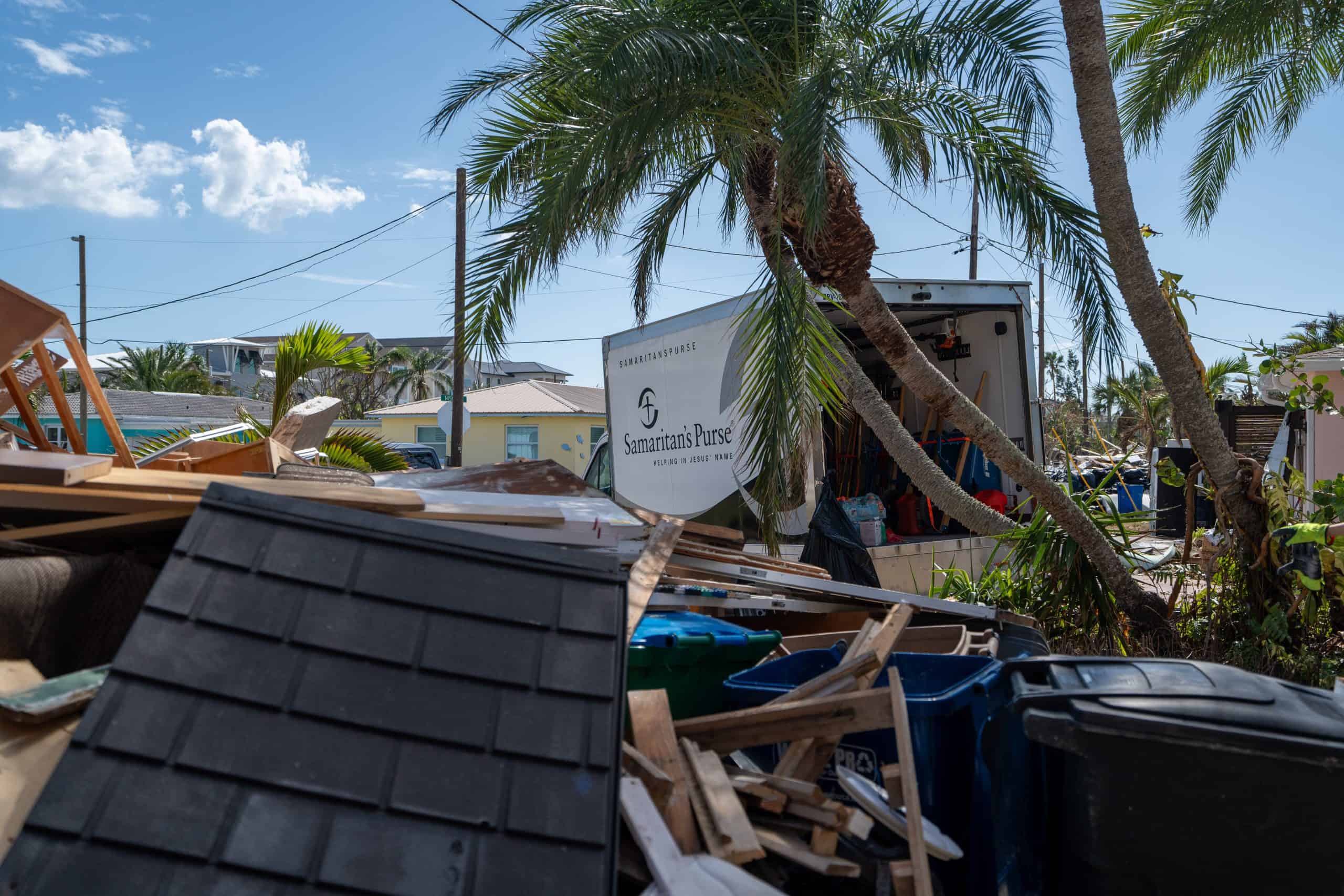 Samaritan’s Purse teams work amid the destruction in Madeira Beach, Florida.