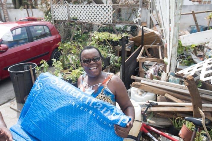 A small-scale distribution occurred on Sunday in St. Martin.