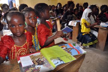 Children in Senegal participating in a discipleship class