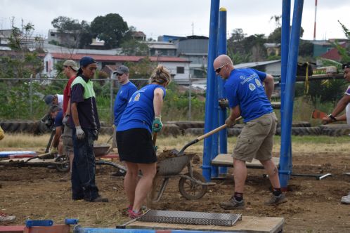Playground construction in Costa Rica