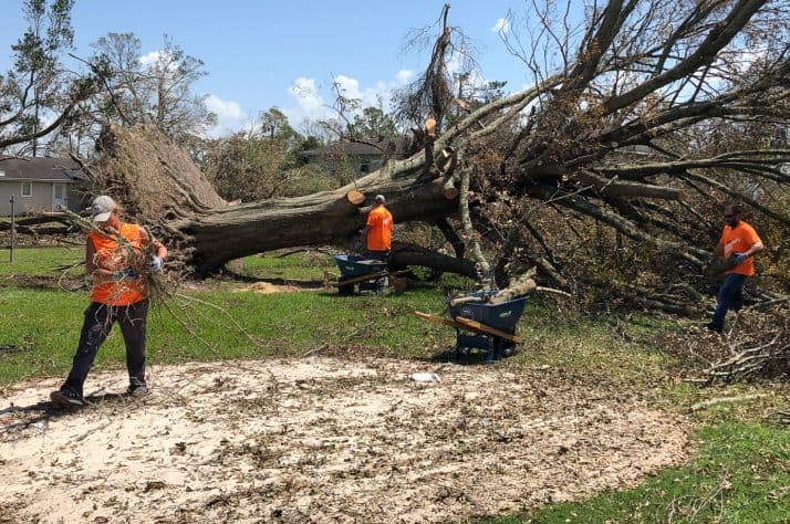 Samaritan's Purse volunteers at work in Louisiana.