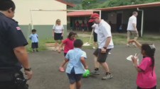 CPS members play soccer with kids in Costa Rica