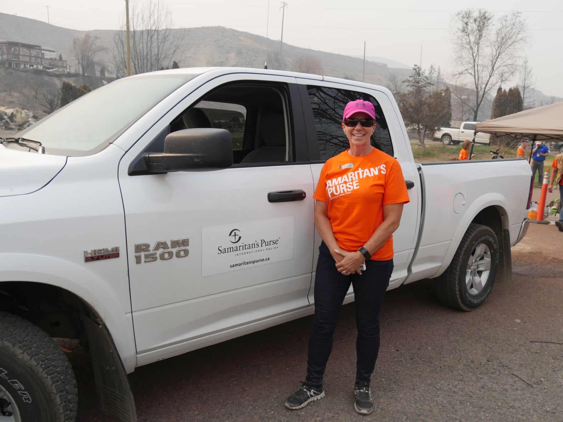 Tracey, our volunteer driver, transported homeowners to and from the fire site.